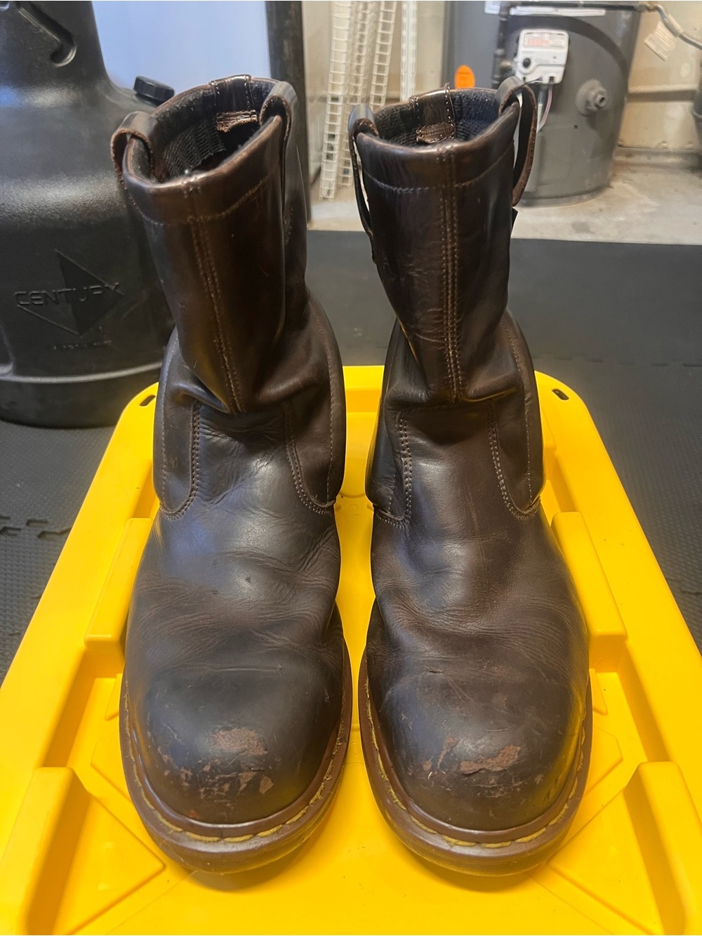 Dr. Martens Brown Leather Pull-On Work Boots